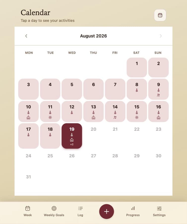 A month of devotional activity